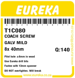 T1C080 - Coach Screw -T1C080_Label_T